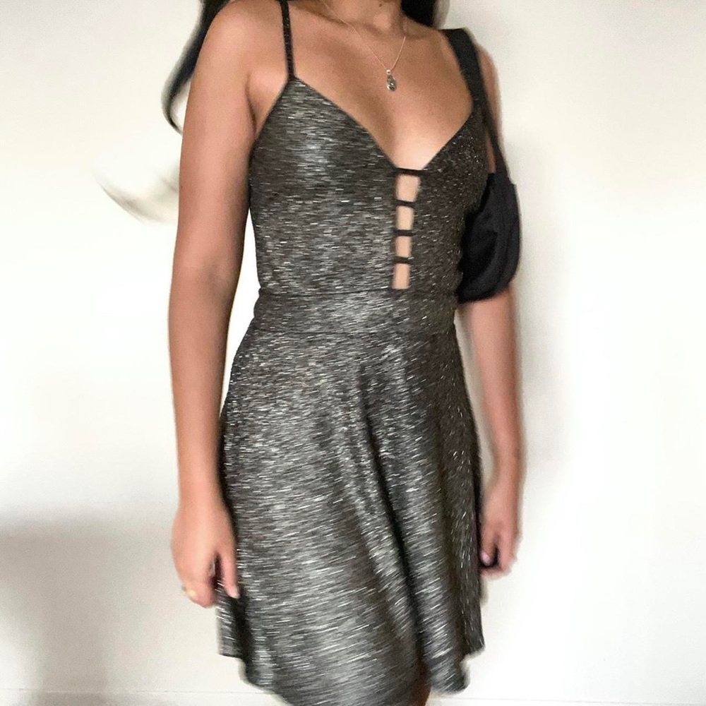 Metallic Charlotte Russe Mini Dress